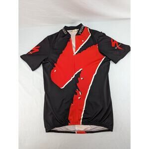 Vintage Aussie Cycling Jersey Shirt 1/4 Zip USA Riding Sports Bike Red Black‎ XL